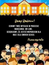 Podziękowanie dla rodziców